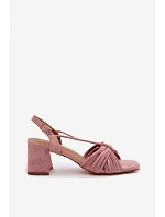 Dámske sandále na podpätku Dirty Pink Taffina Dámske sandále na podpätku Dirty Pink Taffina