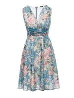 S225 Šifónové šaty s hlbokým výstrihom - model 4 S225 Šifónové šaty s hlbokým výstrihom - model 4