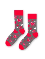 Vzorované pánske ponožky Steven art.136 Srdiečka