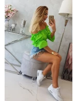 Svetlo zelená pruhovaná blúzka