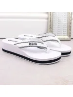 Dámske žabky na podpätku W NN274A726 white - Big Star