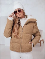 Dámska zimná manšestrová bunda TRENDYGLAM tmavo béžová FashionStreet TY4359 Dámska zimná manšestrová bunda TRENDYGLAM tmavo béžová FashionStreet TY4359