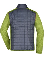 Daiber JN 742 Pánska pletená hybridná bunda 02.0742 kiwi melange/antracitová melange