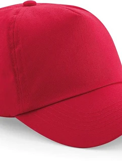Beechfield B 10 5-panelová čiapka s kšiltom „Original“ 53.0010 classic red