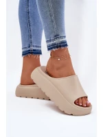 Dámske penové papuče na platforme Beige Xalvania Dámske penové papuče na platforme Beige Xalvania