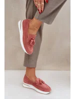 Mokasíny TQ2407 ružovo-biele - vykročte štýlovo Mokasíny TQ2407 ružovo-biele - vykročte štýlovo