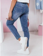 Dámske džínsové nohavice slim fit DENIMFIT navy blue FashionStreet UY2363