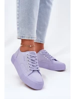 Dámske textilné tenisky Big Star - fialové