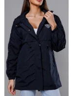 Tmavomodrá tenká dámska bunda s podšívkou (B8119-3) Tmavomodrá tenká dámska bunda s podšívkou (B8119-3)
