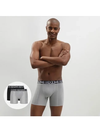 Pánske športové boxerky 2 ks DIM 3D FLEX AIR LONG BOXER 2x - DIM - šedá Pánske športové boxerky 2 ks DIM 3D FLEX AIR LONG BOXER 2x - DIM - šedá