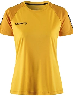 Craft Teamwear Squad Go Contrast Jersey W Dámske kontrastné športové tričko 82.2726 švédska žltá/zlatá