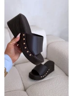 Dámske papuče na platforme 78-200 Tmavo hnedé - Stephan Paris Dámske papuče na platforme 78-200 Tmavo hnedé - Stephan Paris