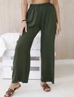 Široké nohavice khaki