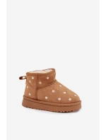 Dětské sněhule zdobené květinami Camel Gracina