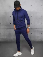 Pánske tmavomodré tepláky FashionStreet AX0691