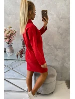 Šaty s kravatou červené