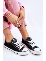 Damskie Klasyczne Trampki Czarno-Białe Ecoma