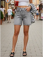 Dámske džínsové šortky šedé FashionStreet SY0495