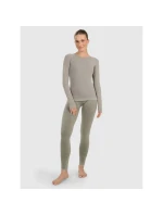 Dámske rýchloschnúce tričko na jogu a pilates s dlhým rukávom slim fit 4F 4FWAW25TFLOF429-41A women's