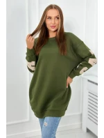 Izolovaná mikina s nápisom California khaki