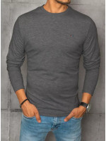 Pánske antracitové tričko s dlhým rukávom Dstreet LX0535
