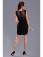 Dámske krátke šaty EMAMODA čierne - Čierna / L - EMAMODA