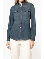 Kariban K 518 Džínsová blúzka s dlhými rukávmi 20.K518 blue jean Kariban K 518 Džínsová blúzka s dlhými rukávmi 20.K518 blue jean