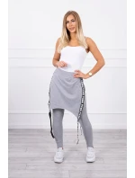 Nohavice/oblek s nápisom selfie sivý