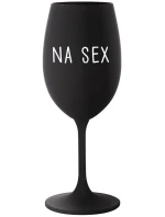 NA SEX - čierny pohár na víno 350 ml NA SEX - čierny pohár na víno 350 ml
