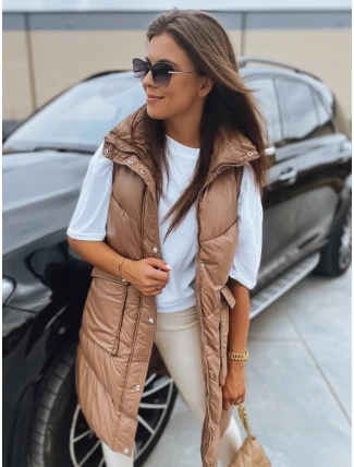 Dámska prešívaná vesta MARIEL camel FashionStreet TY3016