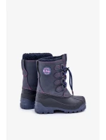 Vysoké teplé detské snehule so šnúrkou Lee Cooper LCJ-24-44-2843K Blue Vysoké teplé detské snehule so šnúrkou Lee Cooper LCJ-24-44-2843K Blue
