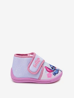 Dievčenské papuče na suchý zips STITCH ružové Winslet