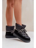 Dámske semišové snežnice s hrubým šnurovaním D.Franklin DFSH375003 Black Dámske semišové snežnice s hrubým šnurovaním D.Franklin DFSH375003 Black