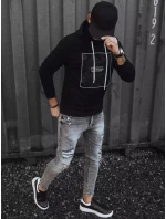 Pánska čierna mikina FashionStreet BX5467
