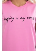 Nakupovanie je moja kardio blúzka svetlo ružová
