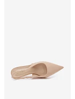 Dámske sandále na podpätku z ekologického semišu Beige Kevina Dámske sandále na podpätku z ekologického semišu Beige Kevina