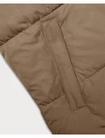 Dámska krátka vesta s kapucňou j.style dark beige-black (16M9112-84) Dámska krátka vesta s kapucňou j.style dark beige-black (16M9112-84)