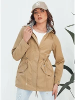 Dámska bunda AVELIN tmavo béžová FashionStreet TY4347