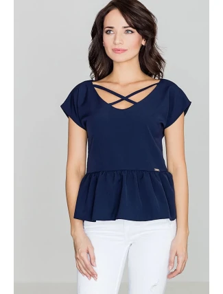 Dámska blúzka K396 114306 tm.modrá - Lenitif Dámska blúzka K396 114306 tm.modrá - Lenitif