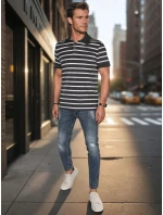 FashionStreet pánska pruhovaná polokošeľa PX0639