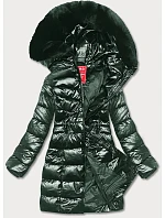 Dámska zimná bunda slim fit tmavozelená (2M-032) Dámska zimná bunda slim fit tmavozelená (2M-032)