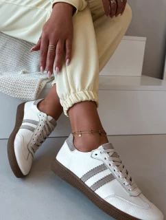 Zazoo N1068 Dámske kožené nízke tenisky Beige