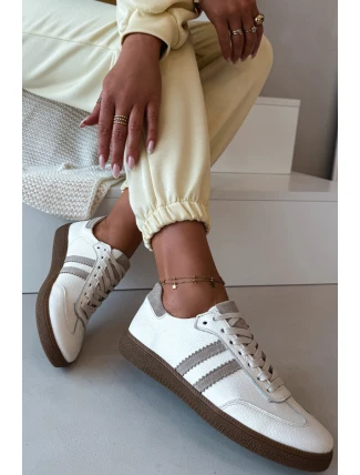 Zazoo N1068 Dámske kožené nízke tenisky Beige