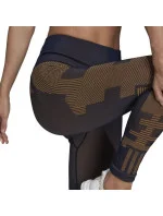 Dámske legíny HB1436 Karlie Kloss tmavo modrá-hnedá - Adidas