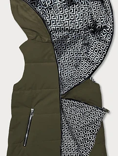 DÁMSKE TRIČKO BEZ RUKÁVOV V KHAKI FARBE (R8006)