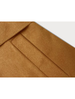 Dámsky krátky kabát Minimalist v horčicovej farbe (758ART)