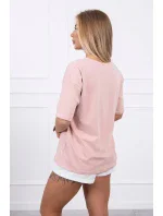 Blúzka s potlačou Magic dark powder pink