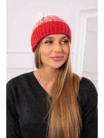 Dámska čiapka Samara K346 malpberry+ecru