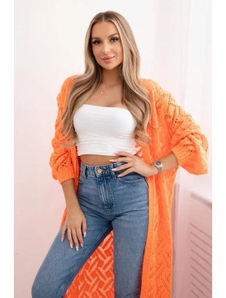 Dlhý sveter Super KID Mohér oranžová neónová Dlhý sveter Super KID Mohér oranžová neónová