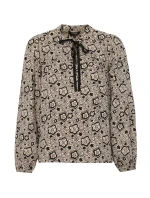 Dámska blúzka SBD1415 béžovo-čierna - Top secret Dámska blúzka SBD1415 béžovo-čierna - Top secret